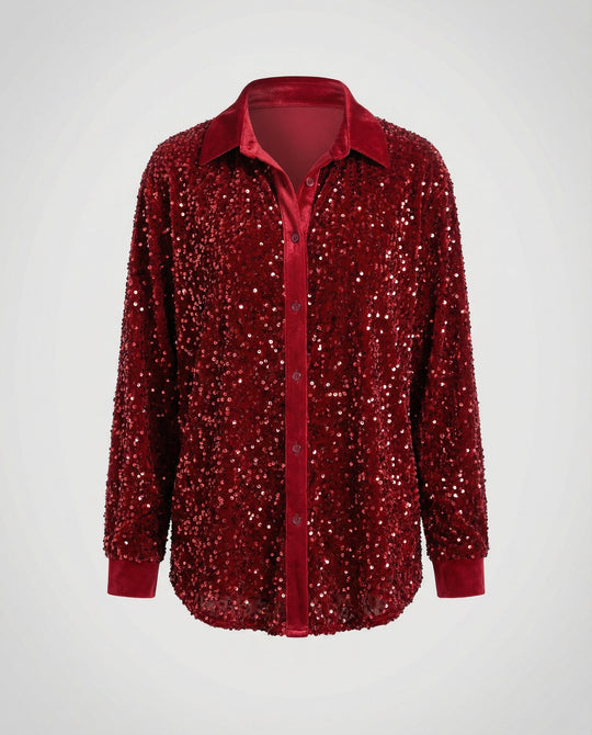 Glitzernde Damen Paillettenbluse | EB