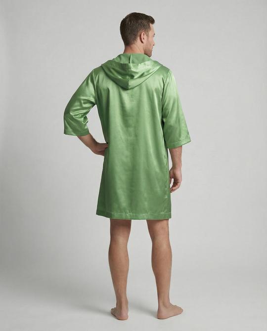 Herren Satin Bademantel EB