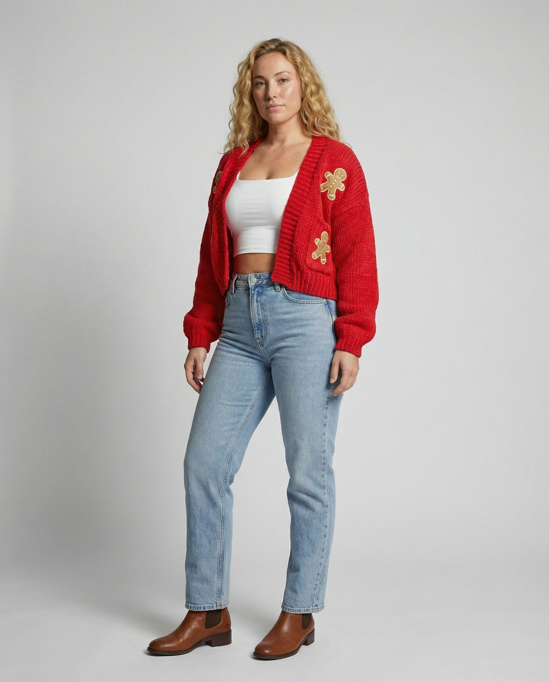 Damen Strickjacke mit verspielten Applikationen EB