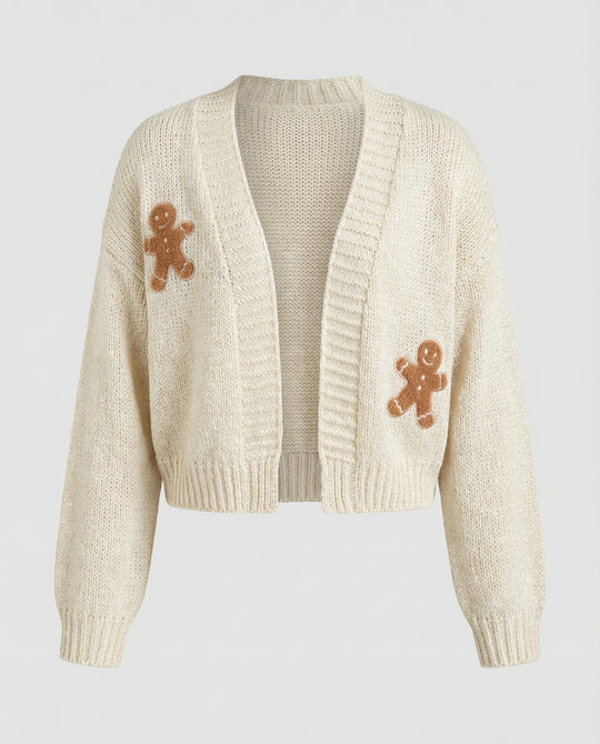 Damen Strickjacke mit verspielten Applikationen EB