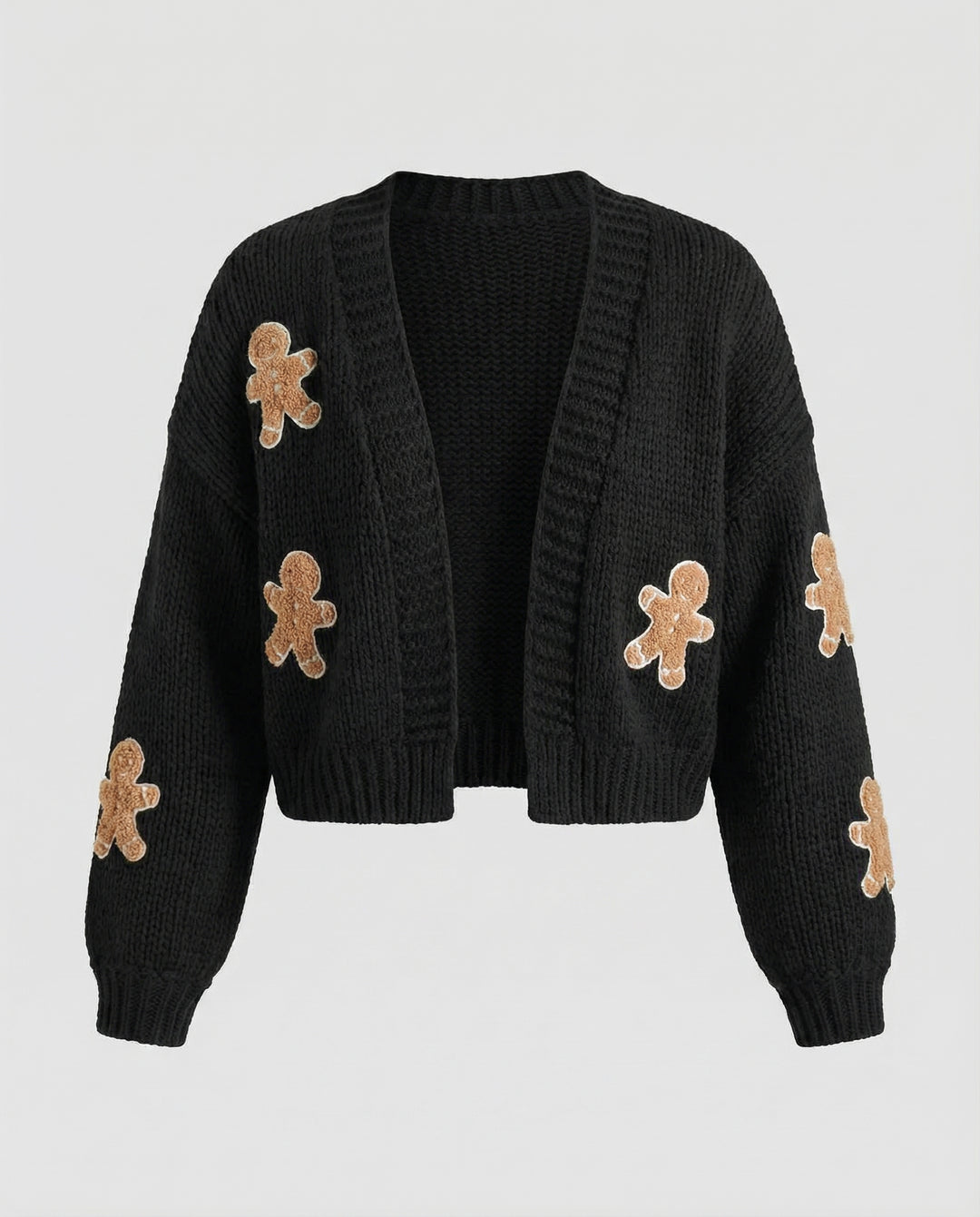 Damen Strickjacke mit verspielten Applikationen EB