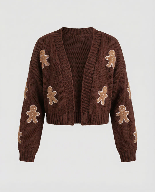 Damen Strickjacke mit verspielten Applikationen EB