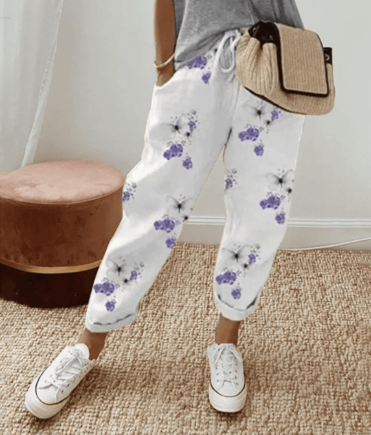 Elegante Hose aus Baumwollleinen