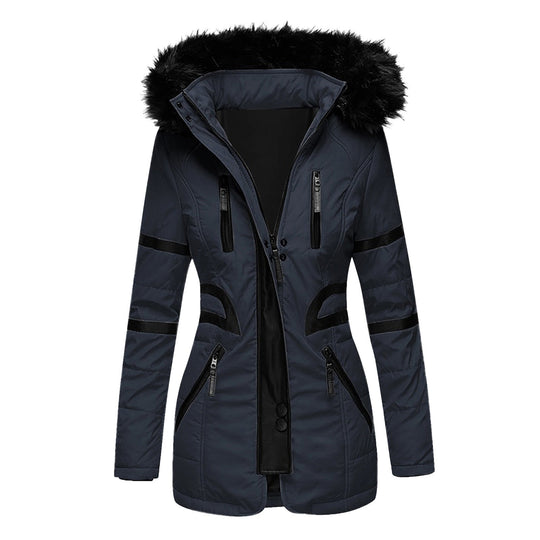 EB | Damen-Wintermantel mit Kapuze und Wolle
