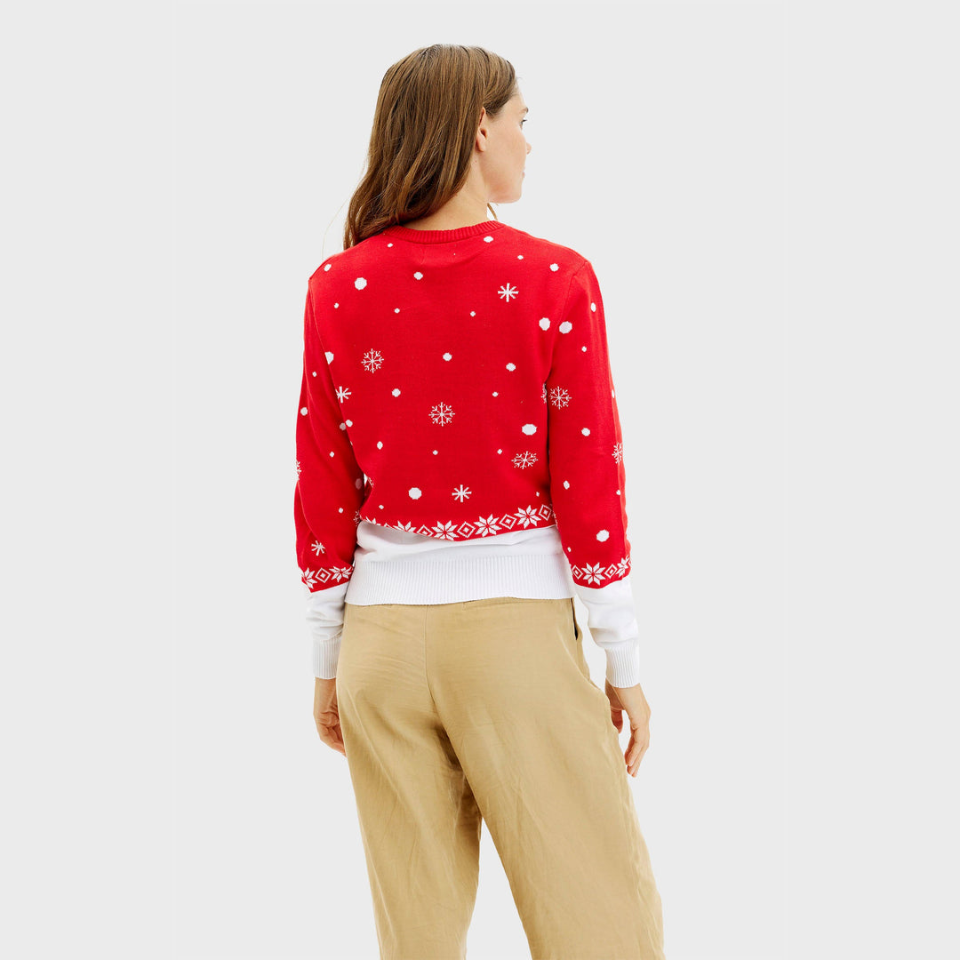 EB | Rudolfs Weihnachts-Pullover Rot Damen