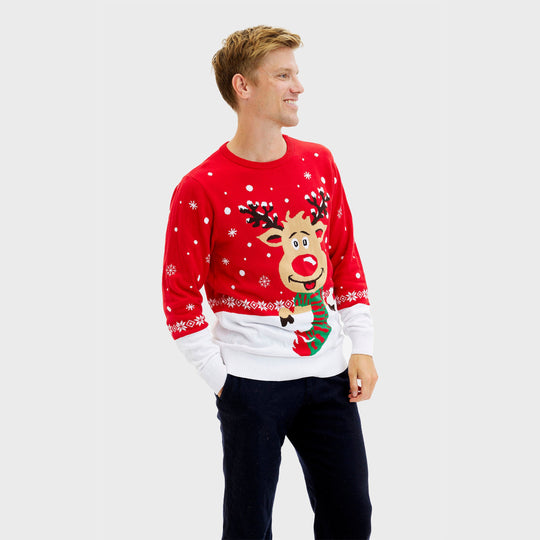 EB | Rudolfs Weihnachts sweater rot Herren