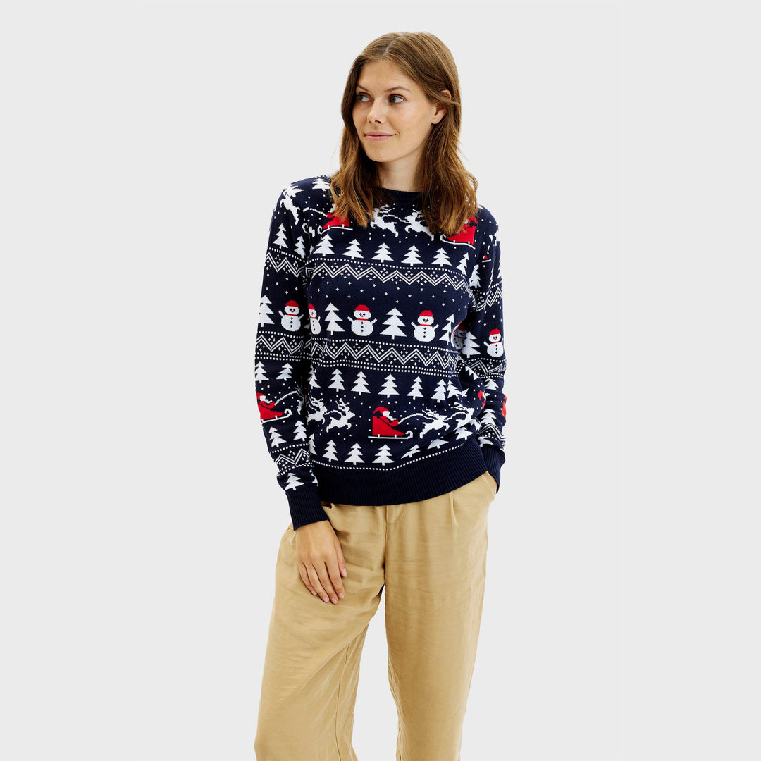 EB | Der stilvolle Weihnachtspullover Navy Damen