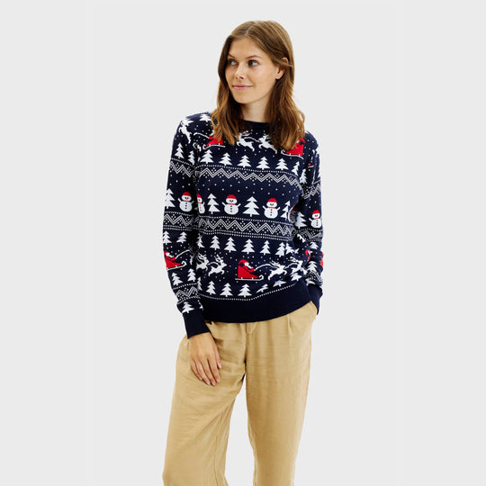 EB | Der stilvolle Weihnachtspullover Navy Damen