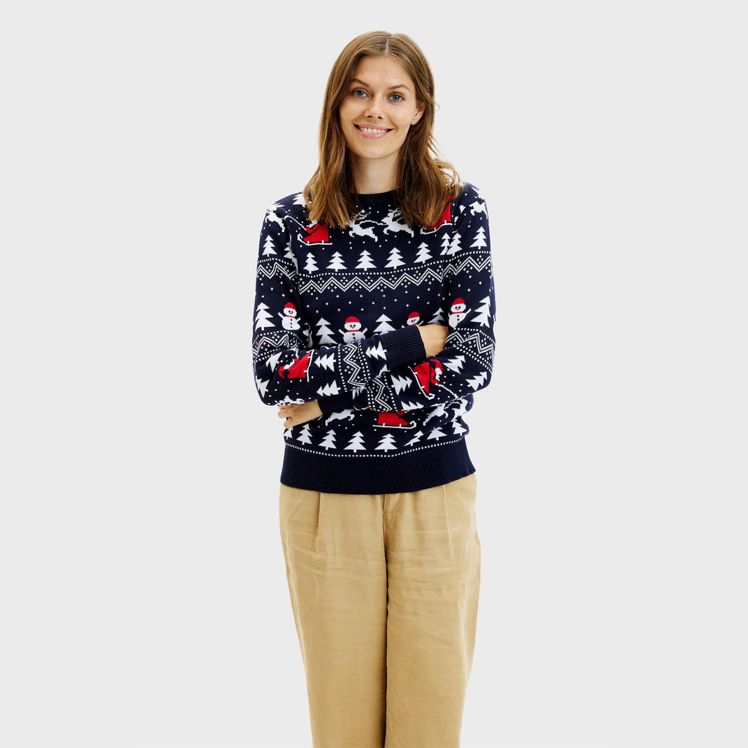 EB | Der stilvolle Weihnachtspullover Navy Damen