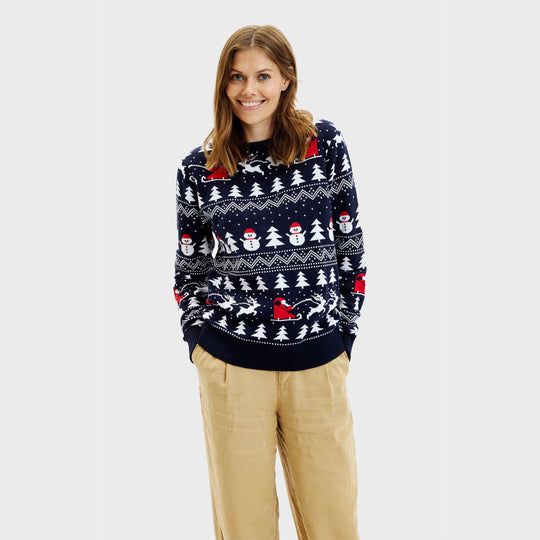 EB | Der stilvolle Weihnachtspullover Navy Damen