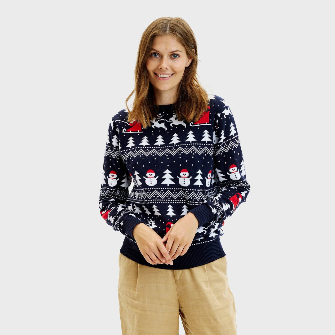 EB | Der stilvolle Weihnachtspullover Navy Damen