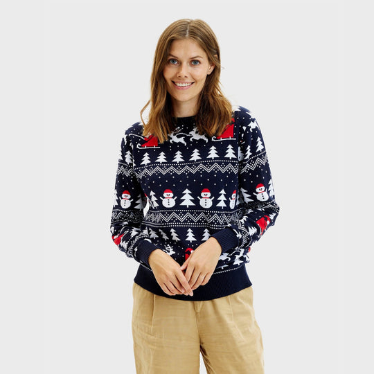 EB | Der stilvolle Weihnachtspullover Navy Damen