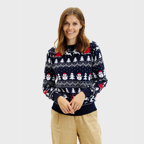 EB | Der stilvolle Weihnachtspullover Navy Damen