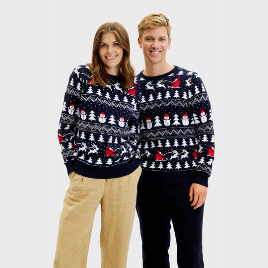 EB | Der stilvolle Weihnachtspullover Navy Damen