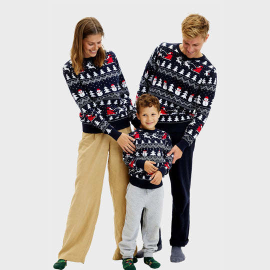 EB | Der stilvolle Weihnachtspullover Navy Kinder