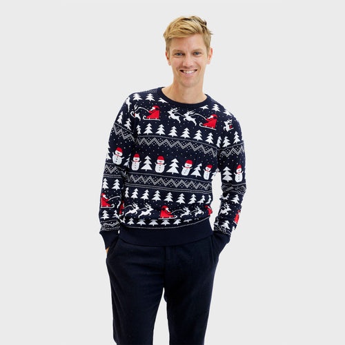 EB | Der stylische Weihnachts-Pullover Navy Herren