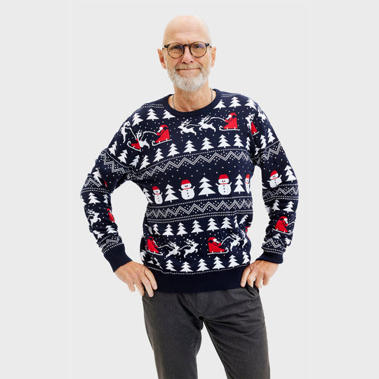EB | Der stylische Weihnachts-Pullover Navy Herren