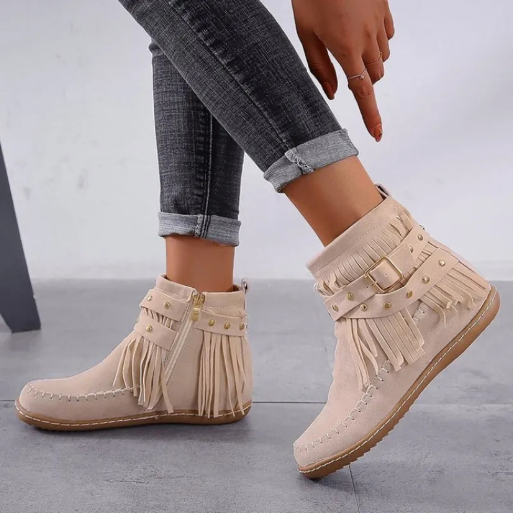 Zeitlose Quasten-Stiefeletten für Damen EB