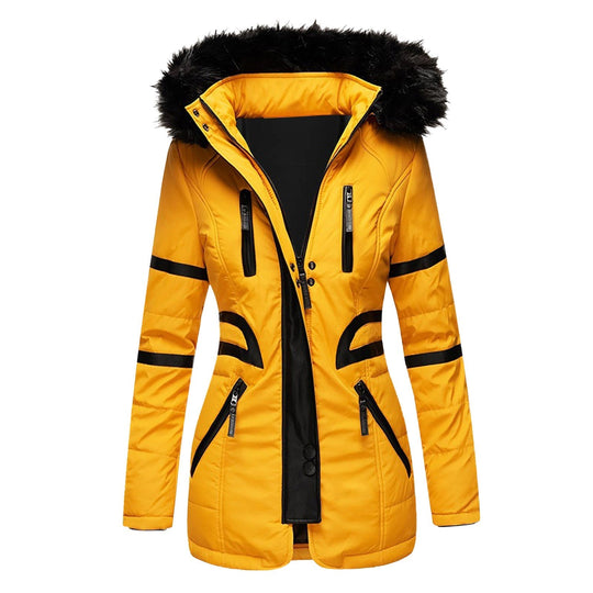 EB | Damen-Wintermantel mit Kapuze und Wolle
