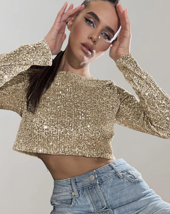 EB – funkelndes crop-top für einen glamourösen auftritt