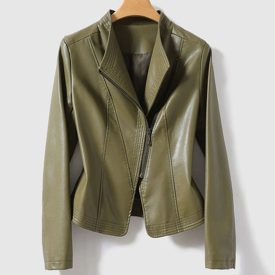 EB | Vegane Lederjacke mit Reißverschluss für Frauen Umweltfreundliche Materialien