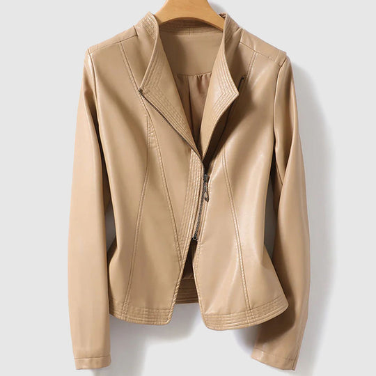 EB | Vegane Lederjacke mit Reißverschluss für Frauen Umweltfreundliche Materialien