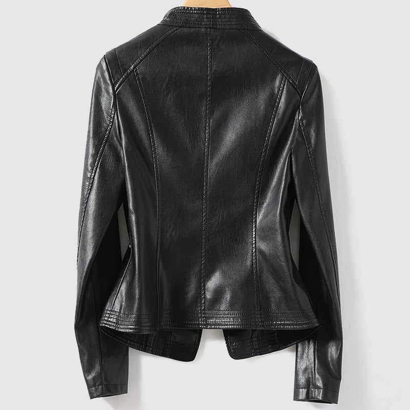 EB | Vegane Lederjacke mit Reißverschluss für Frauen Umweltfreundliche Materialien