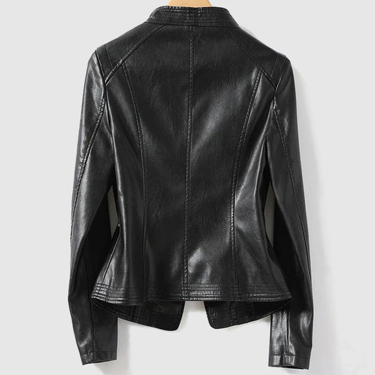 EB | Vegane Lederjacke mit Reißverschluss für Frauen Umweltfreundliche Materialien