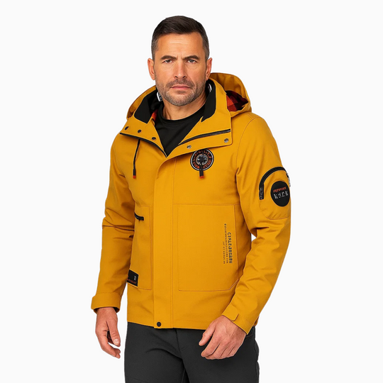 EB | Leichte Herren Outdoor-Jacke, winddicht und wasserdicht mit Kapuze