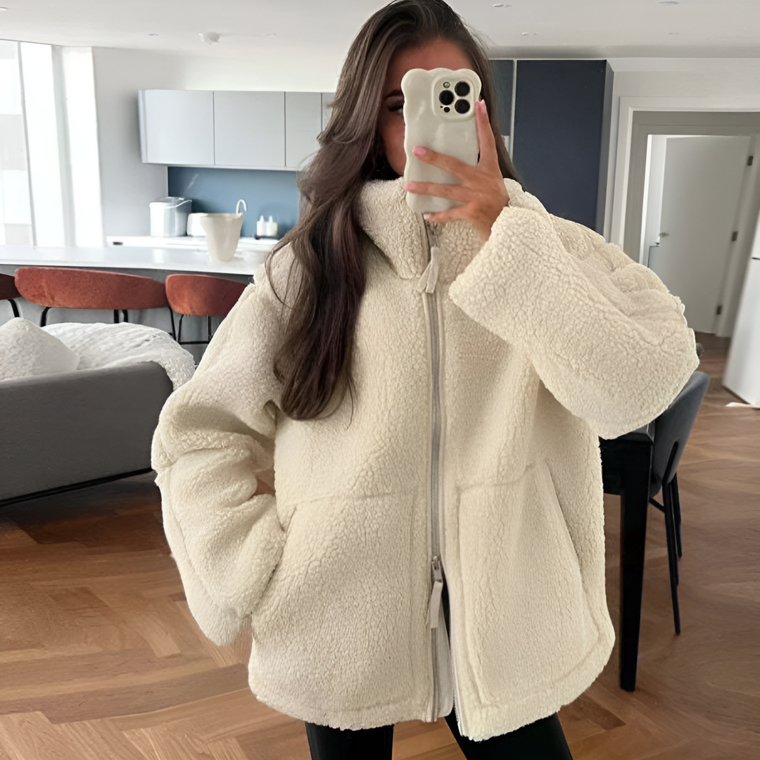 EB | Gemütliche Teddy Zip Up Jacke