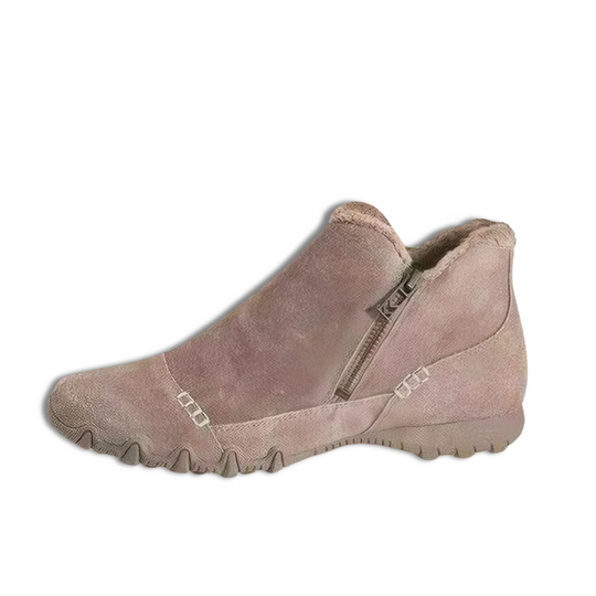 Warm gefütterte rutschfeste Reißverschluss-Stiefeletten EB