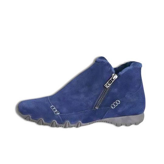 Warm gefütterte rutschfeste Reißverschluss-Stiefeletten EB