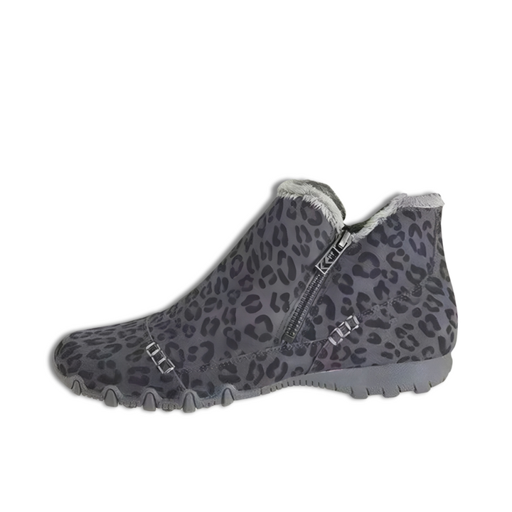 Warm gefütterte rutschfeste Reißverschluss-Stiefeletten EB