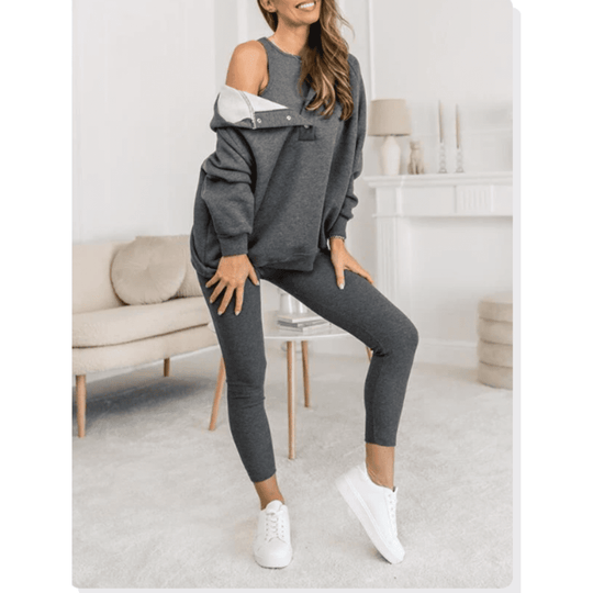 EB | 3-Teiliges Outfit-Set Lässiger Moderner Stil Ideal für den Winter