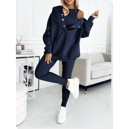 EB | 3-Teiliges Outfit-Set Lässiger Moderner Stil Ideal für den Winter