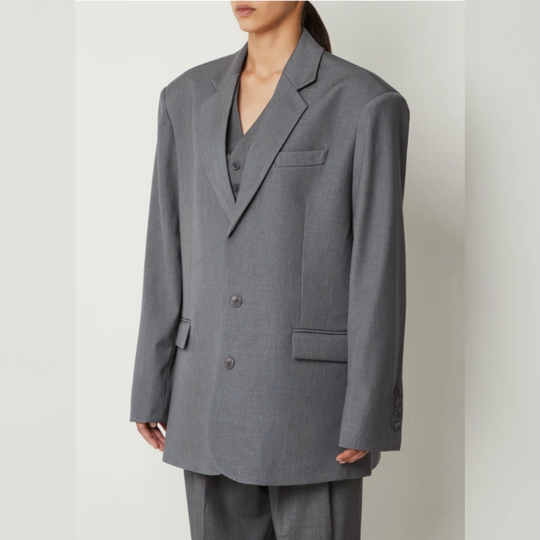EB | Klassischer Blazer Wollmischung Stilvoll, Zeitlos