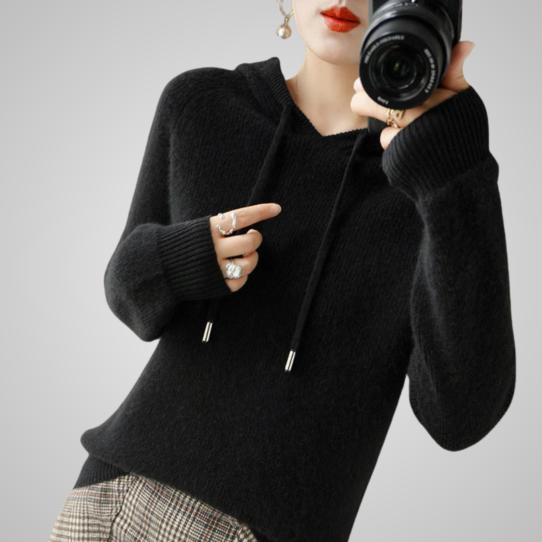 EB | Strickpullover mit Kapuze Weicher Strick Lässige Passform
