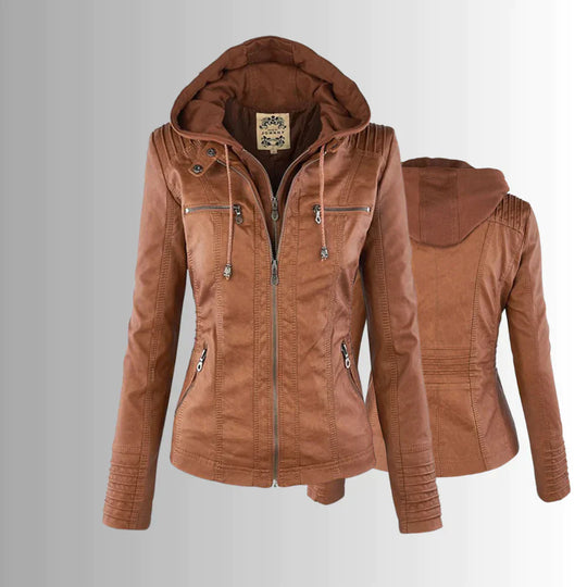EB | Stilvolle Motorradjacke mit Kapuze