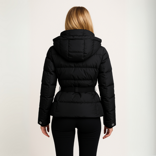 EB | Frauen Puff-Jacke – mit Gürtel, Wasserabweisend
