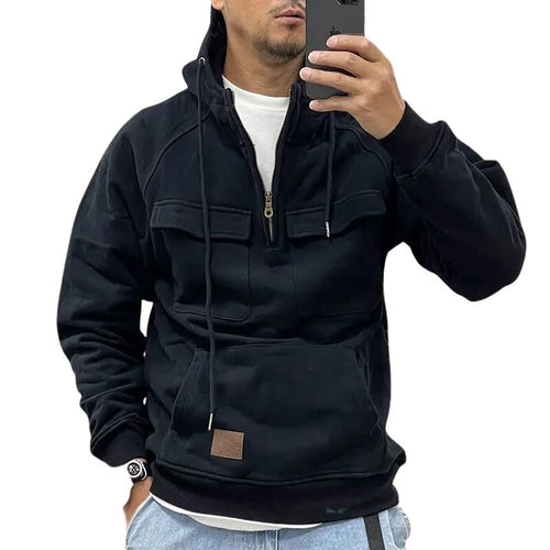 EB | Funktionale Kapuzenjacke mit Reißverschluss und Vordertaschen Baumwolle Komfortabel und Praktisch