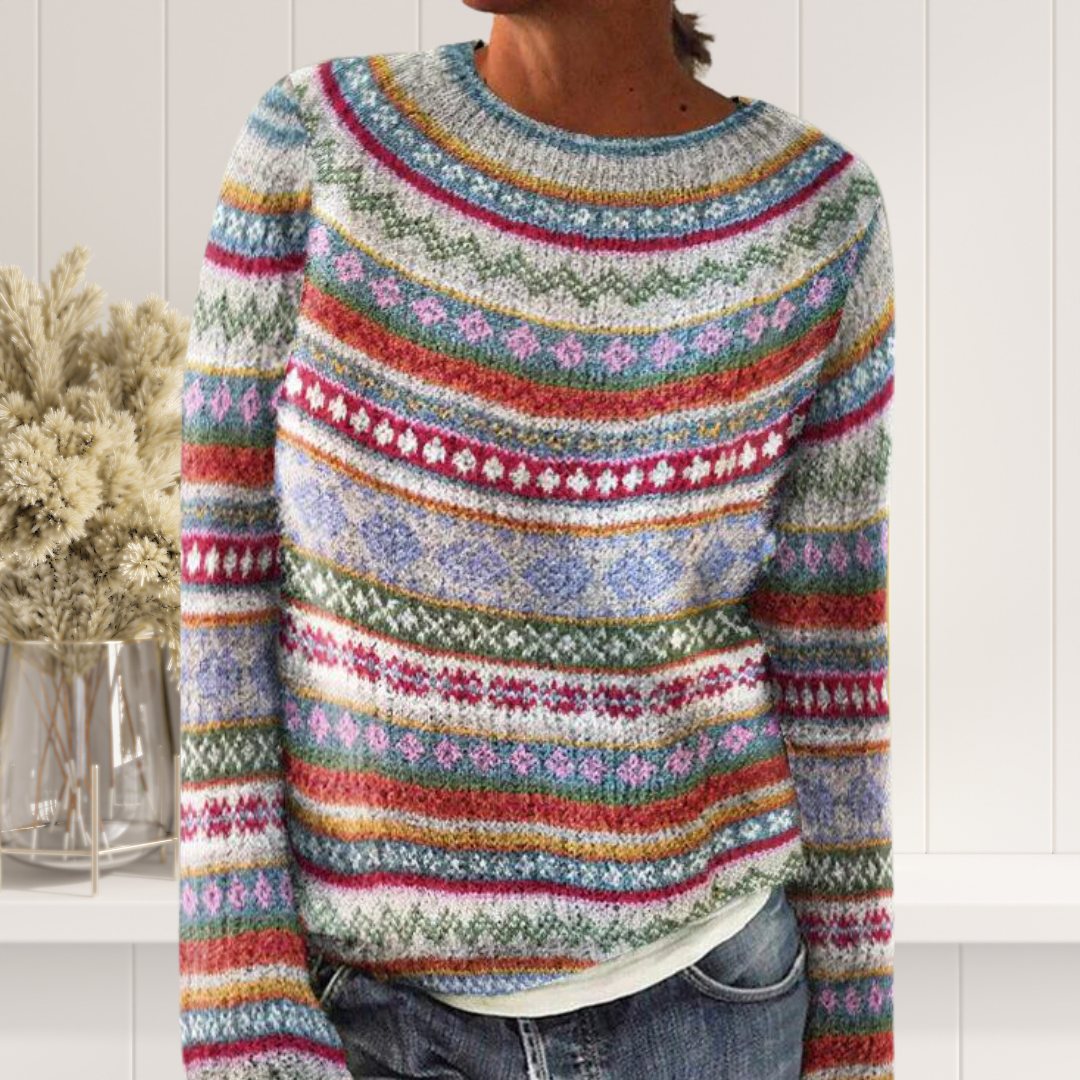 EB | Strickpullover mit Langen Ärmeln und Druck