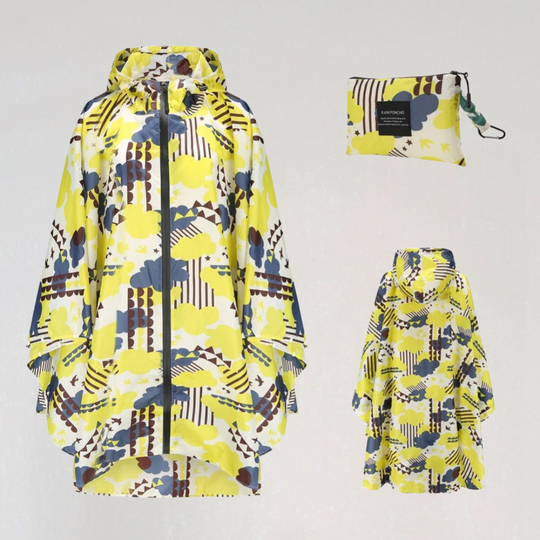 EB | Damen Faltbare Regenjacke mit Kapuze und Wasserdichtem Stoff