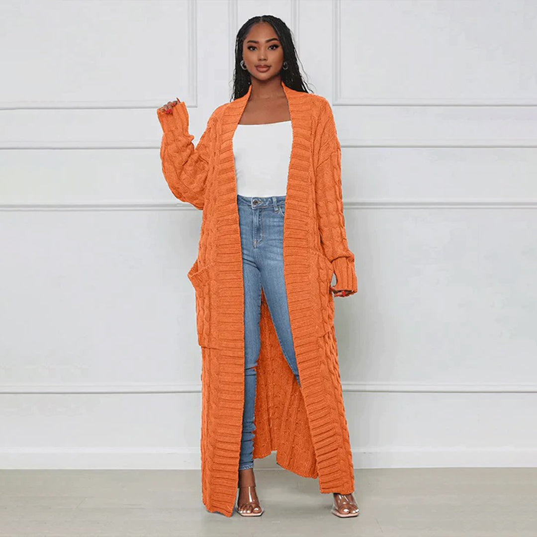 EB | Langer Cardigan Klassischer zeitloser Stil Ideal für den Winter