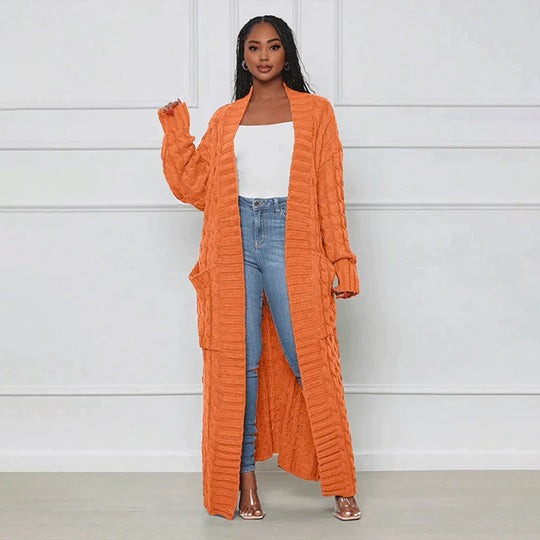 EB | Langer Cardigan Klassischer zeitloser Stil Ideal für den Winter