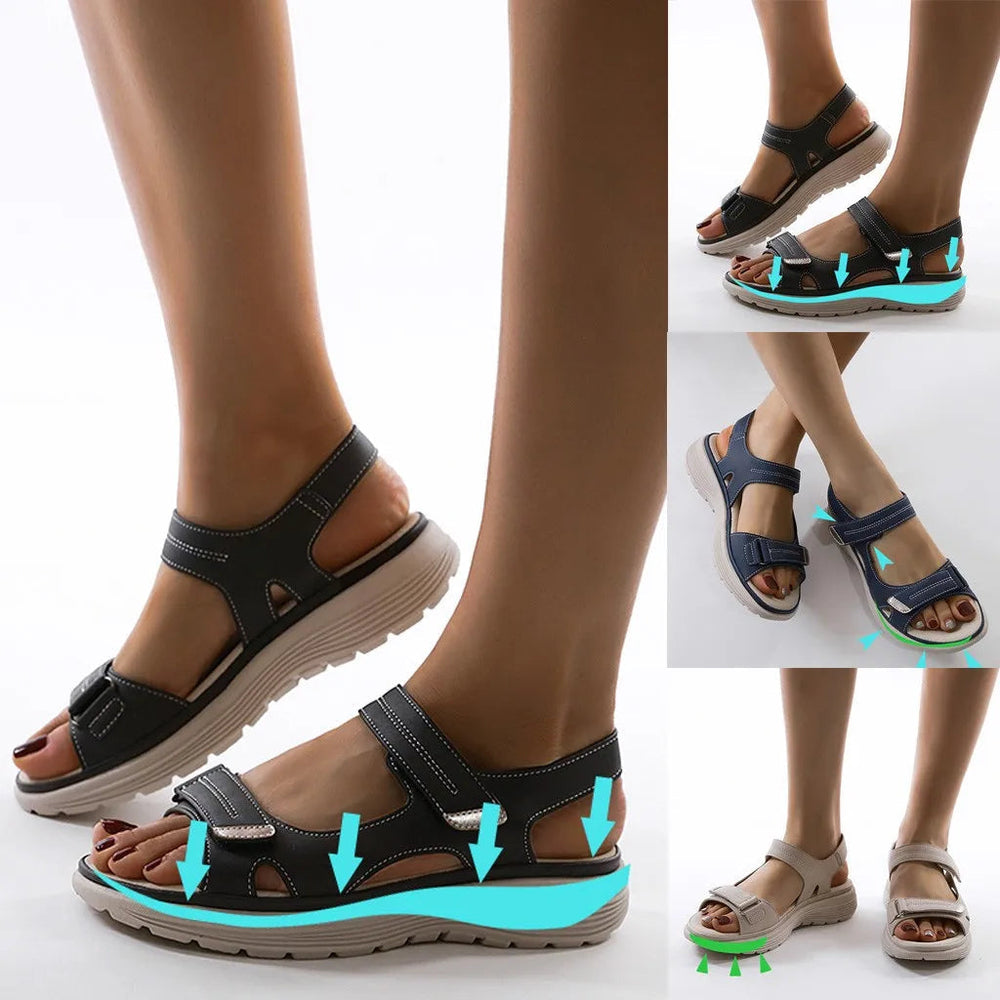 Orthopädische Sandalen - Leichte Klettsport-Sandalen für Frauen EB