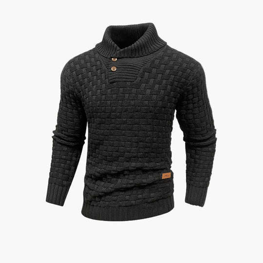 EB | Stylish Knit Sweater With Button Placket - Elegant Casual Look For Autumn & Winter