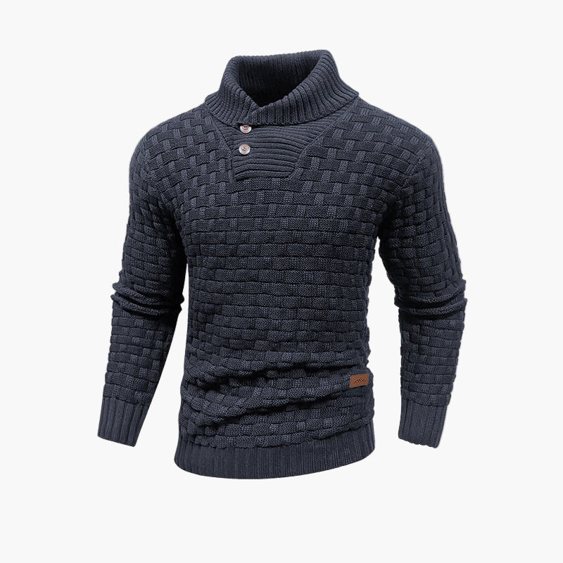 EB | Stylish Knit Sweater With Button Placket - Elegant Casual Look For Autumn & Winter