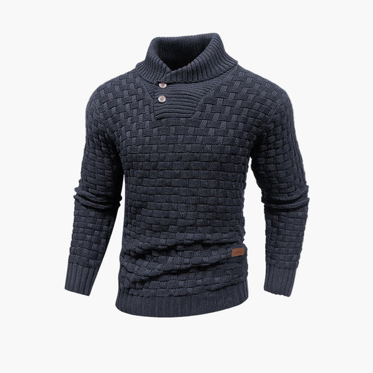 EB | Stylish Knit Sweater With Button Placket - Elegant Casual Look For Autumn & Winter