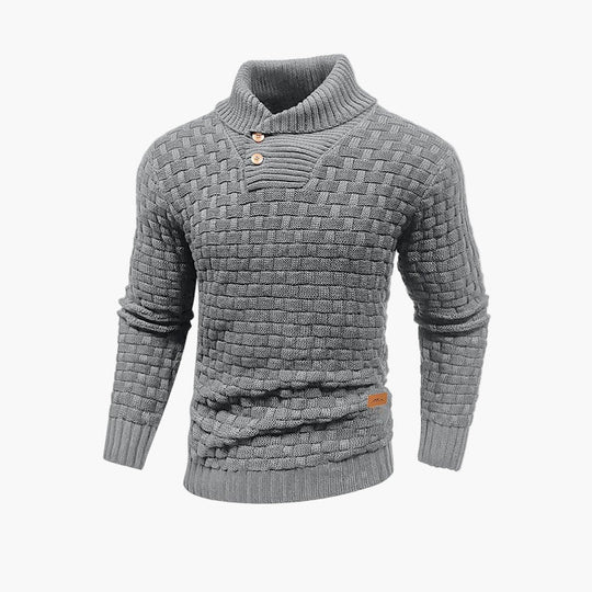 EB | Stylish Knit Sweater With Button Placket - Elegant Casual Look For Autumn & Winter
