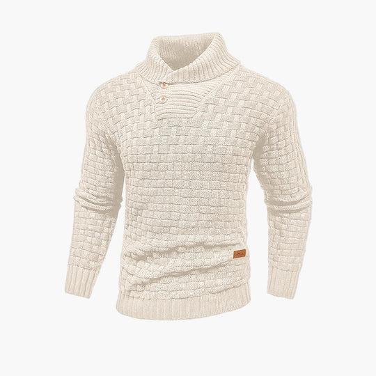 EB | Stylish Knit Sweater With Button Placket - Elegant Casual Look For Autumn & Winter